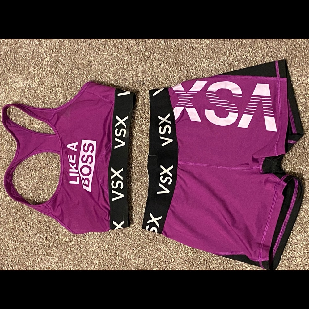 Sports bra with sports tight